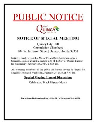 City Commission Special Meeting Celebrating Black History Month