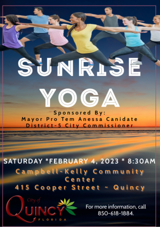 Sunrise Yoga Campbell-Kelly Community Center Saturday February 4, 2023 7:30 AM