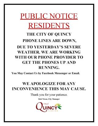 PUBLIC NOTICE RESIDENTS MAY 18, 2023