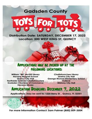 Gadsden County Toys For Tots December 17, 2022