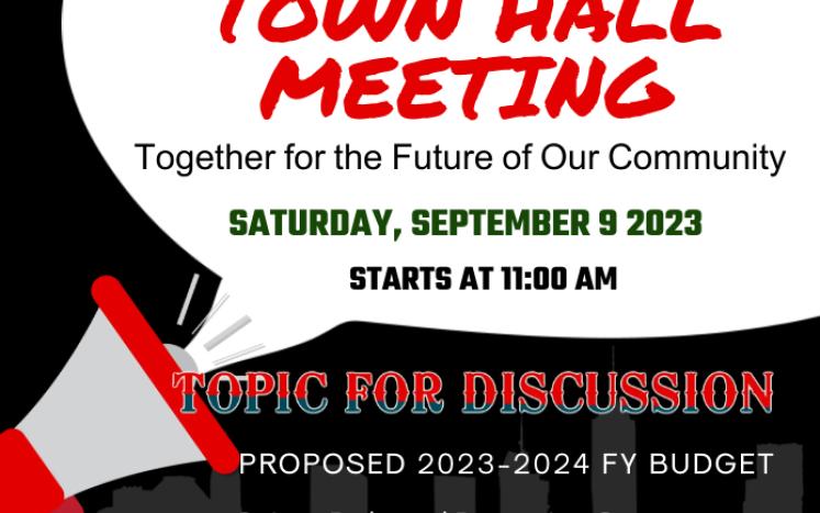 TOWN HALL MEETING Saturday, September 9 2023