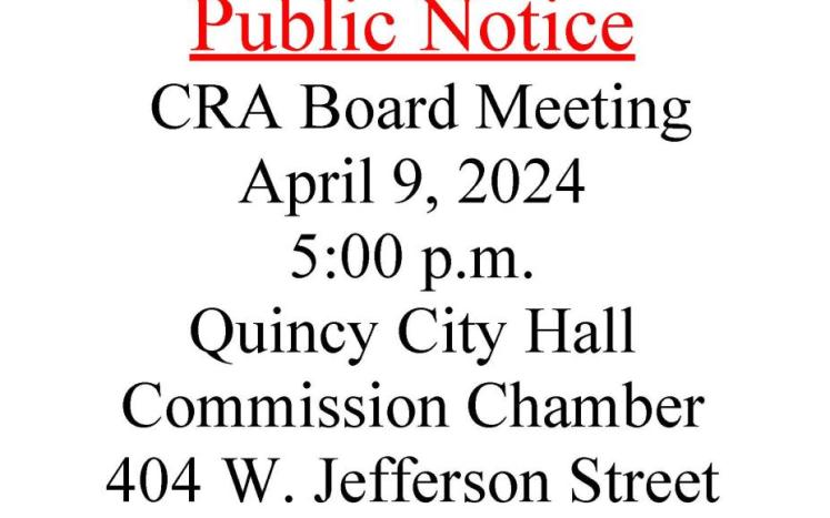 CRA Board Meeting April 9, 2024