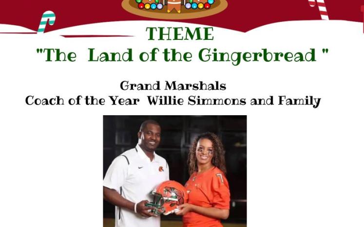 Christmas Parade Grand Marshals Coach of the Year Willie Simmons and Family