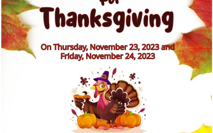 Thanksgiving Holidays Administrative Offices Closed